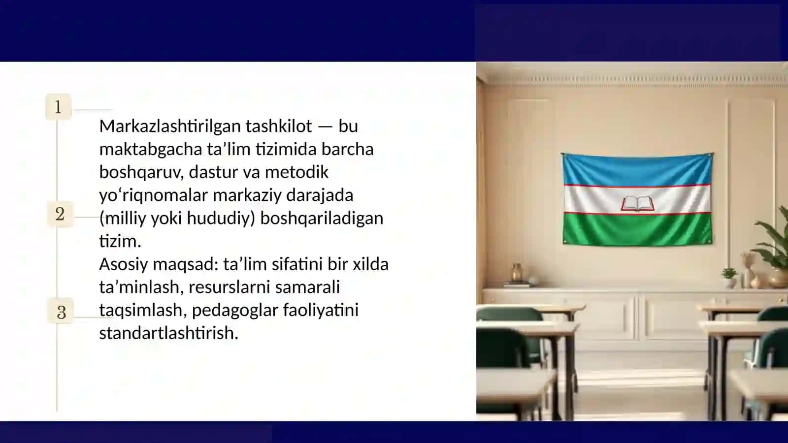 Maktabgacha talimda markazlashtirilgan tashkilotni qo'llash 3