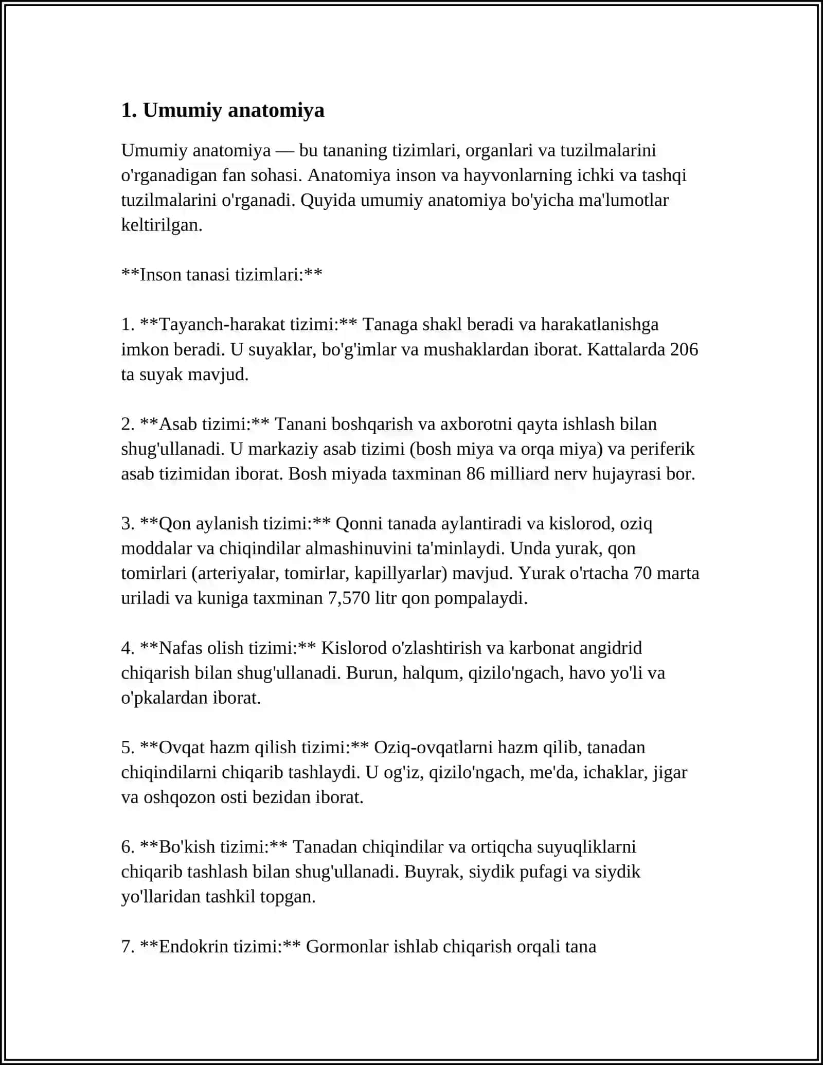 ANATOMIYA KAFEDRASI REFERAT 3