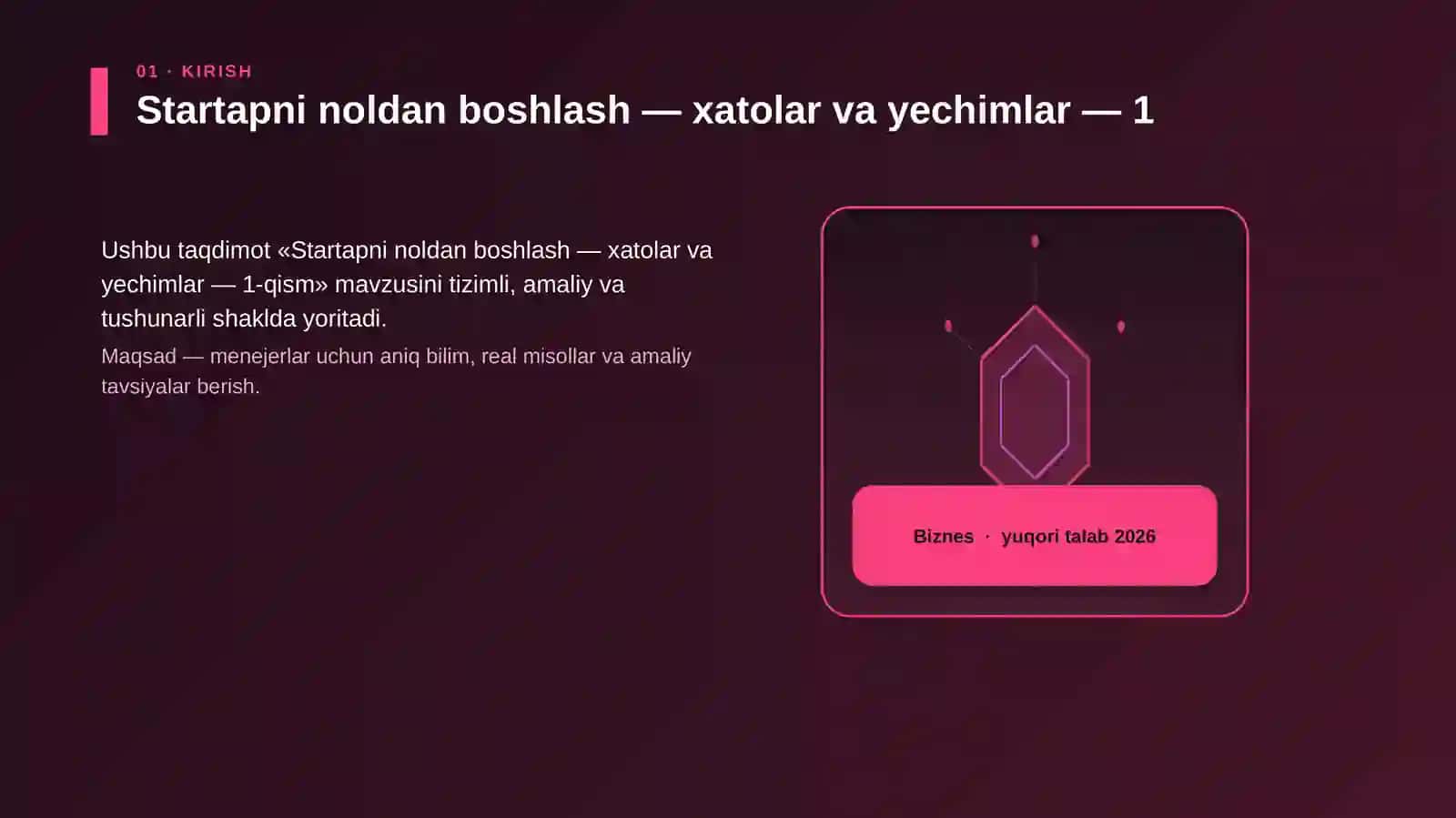 Startapni noldan boshlash — xatolar va yechimlar — 1-qism 3