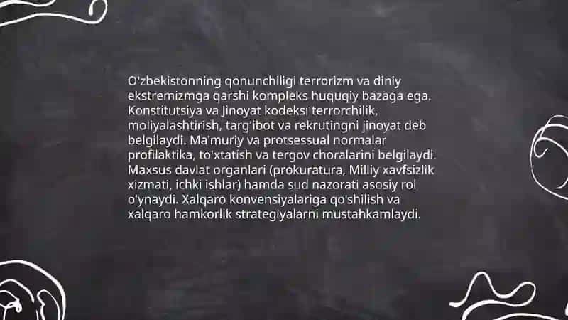 O'zbekistonning terrorizm va diniy ekstremizmga qarshi kurash tajribasi 3