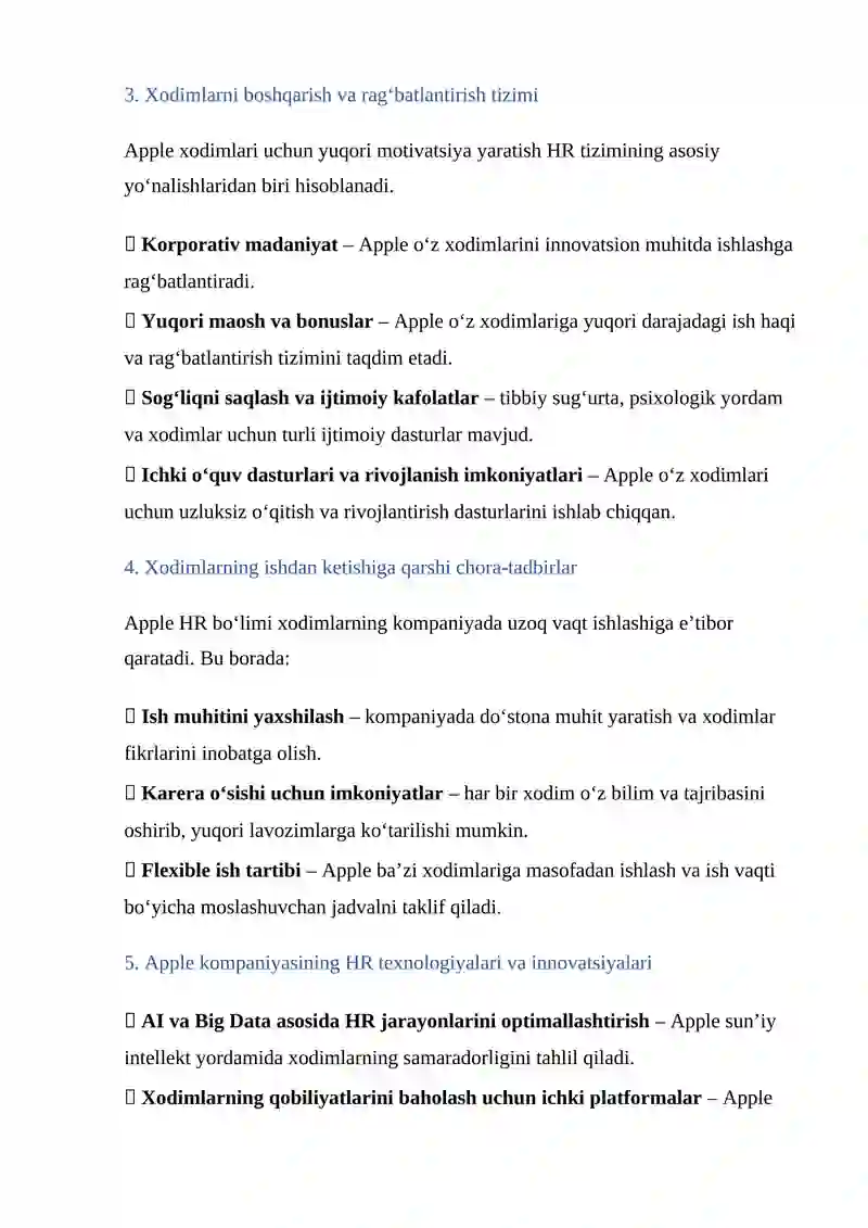 Apple HR siyosati 3