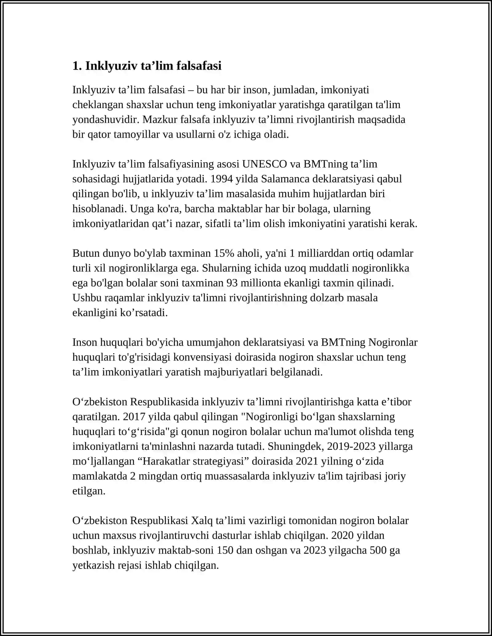 INKLYUZIV TA’LIMNING IJTIMOIY STRATEGIYASI 3