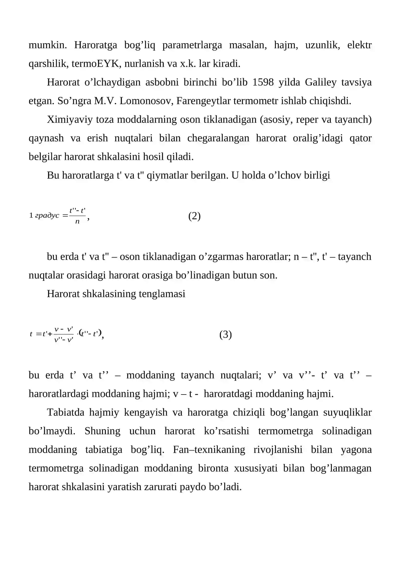 Harorat o’lchash asboblari haqida asosiy ma‘lumotlar va ularning tasnifi 3