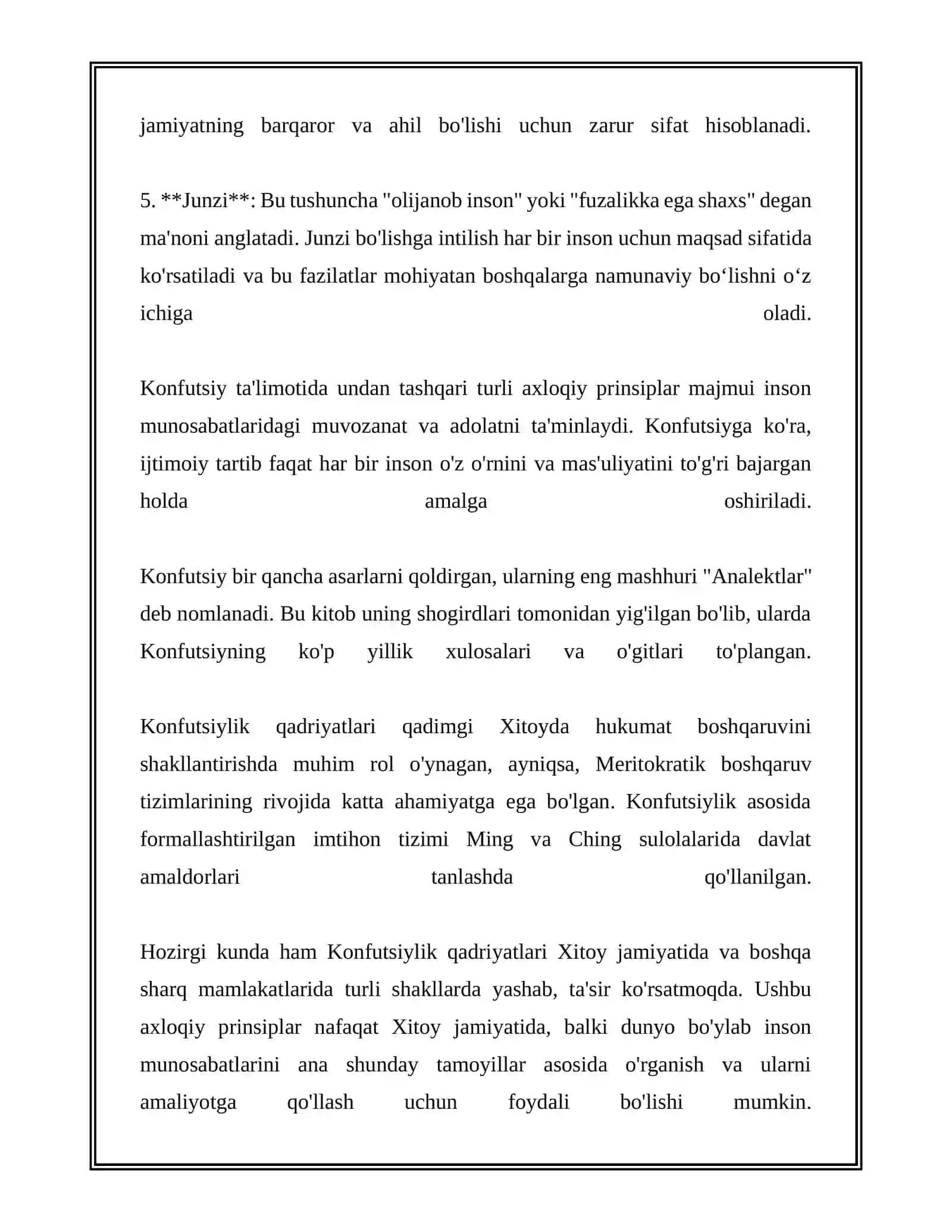Konfutsiylik ta’limotida ijtimoiy axloqiy masalalar 3