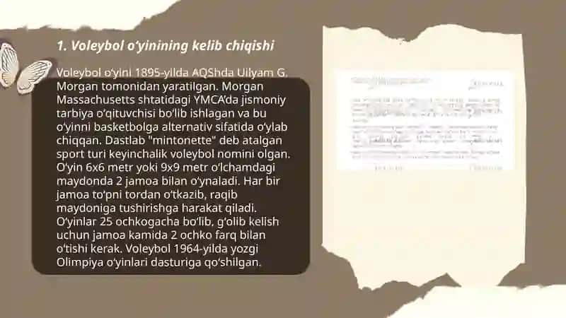 Voleybol oʻyini kelib chiqish tarixi va oʻyin qoidalari 3