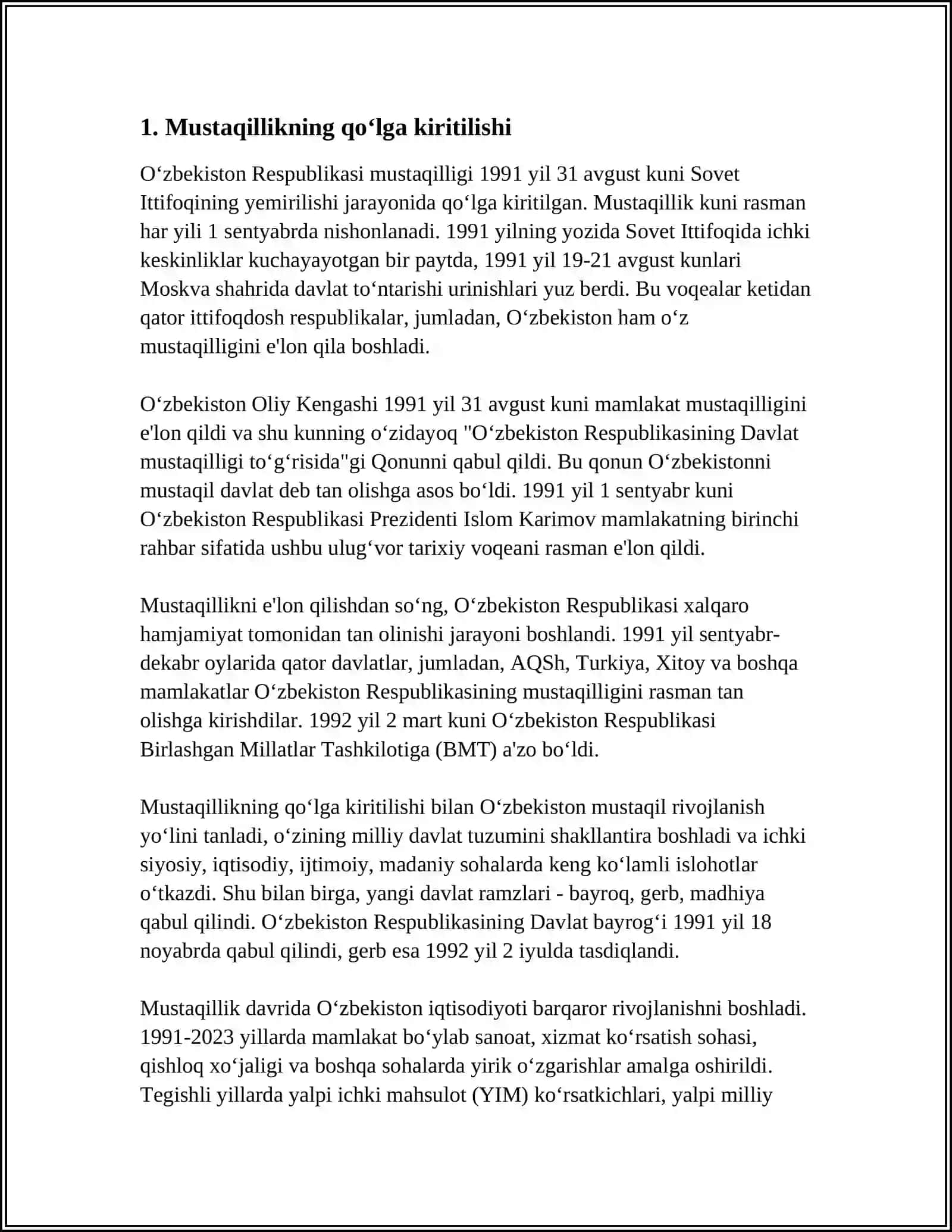O‘zbekistonning eng yangi tarixini davrlashtirish 3