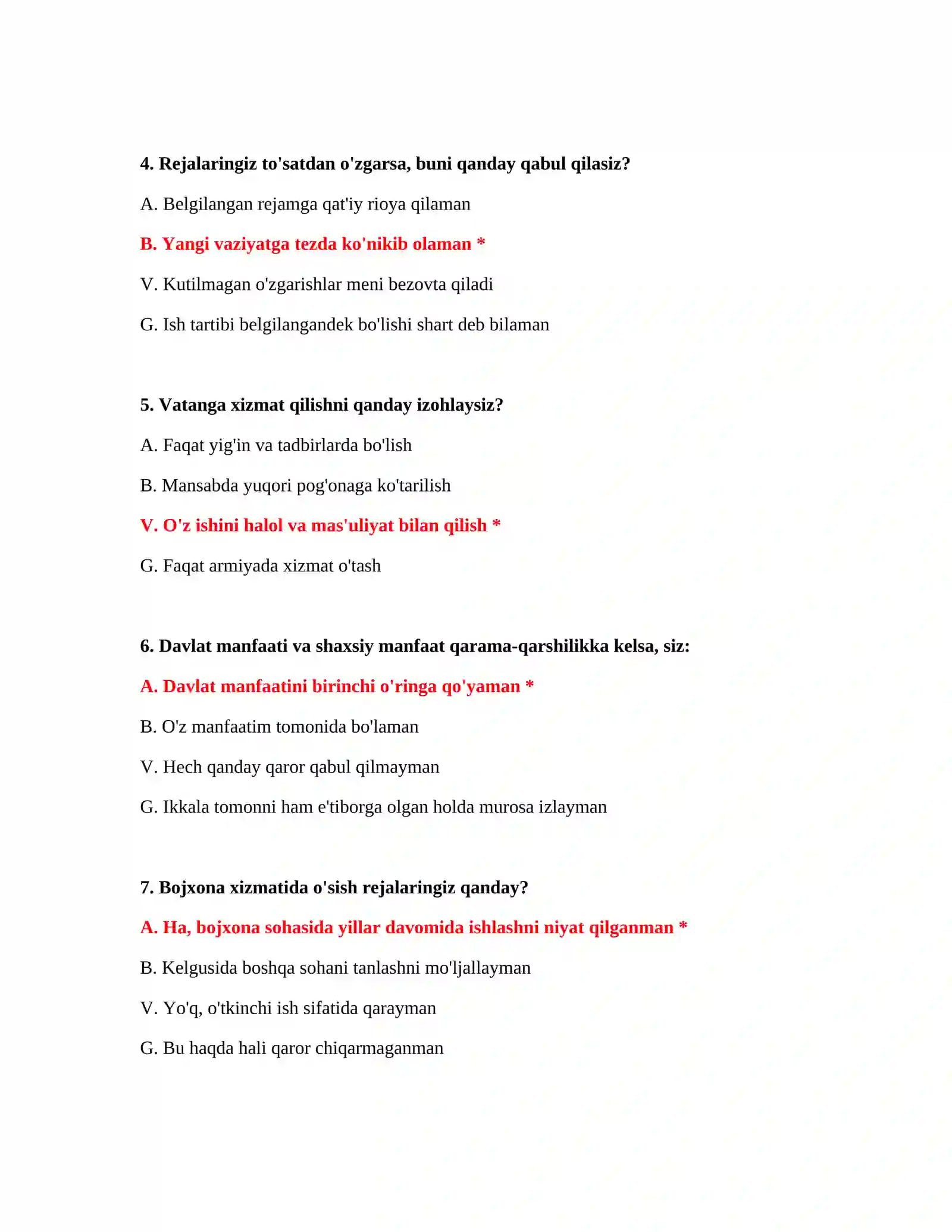 Bojxona ekspertizasi test savollari 3