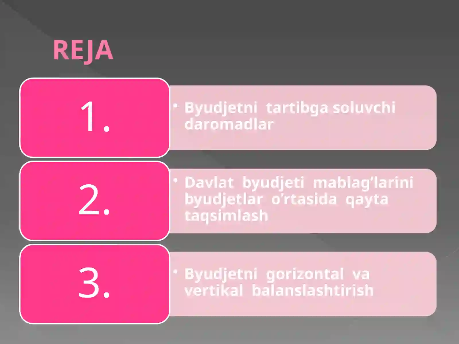 BYUDJET 3