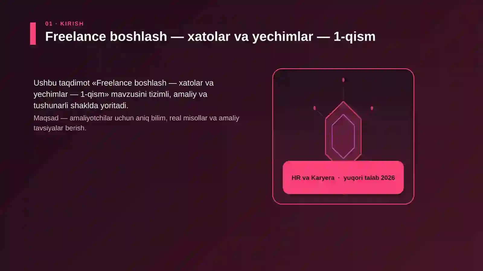 Freelance boshlash — xatolar va yechimlar — 1-qism 3