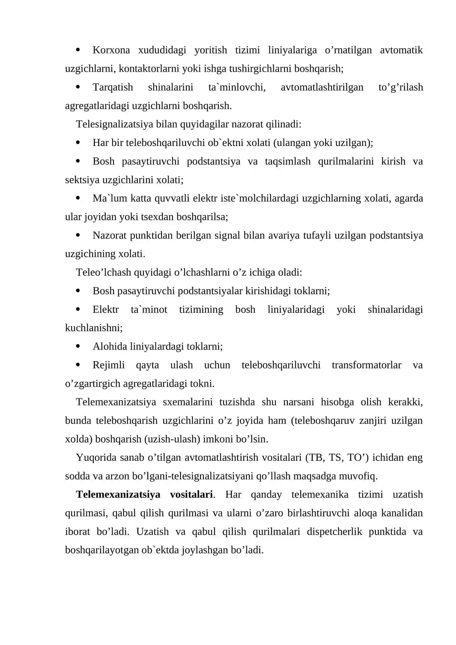 Dispetcherlash va telemexanizatsiyalash 3