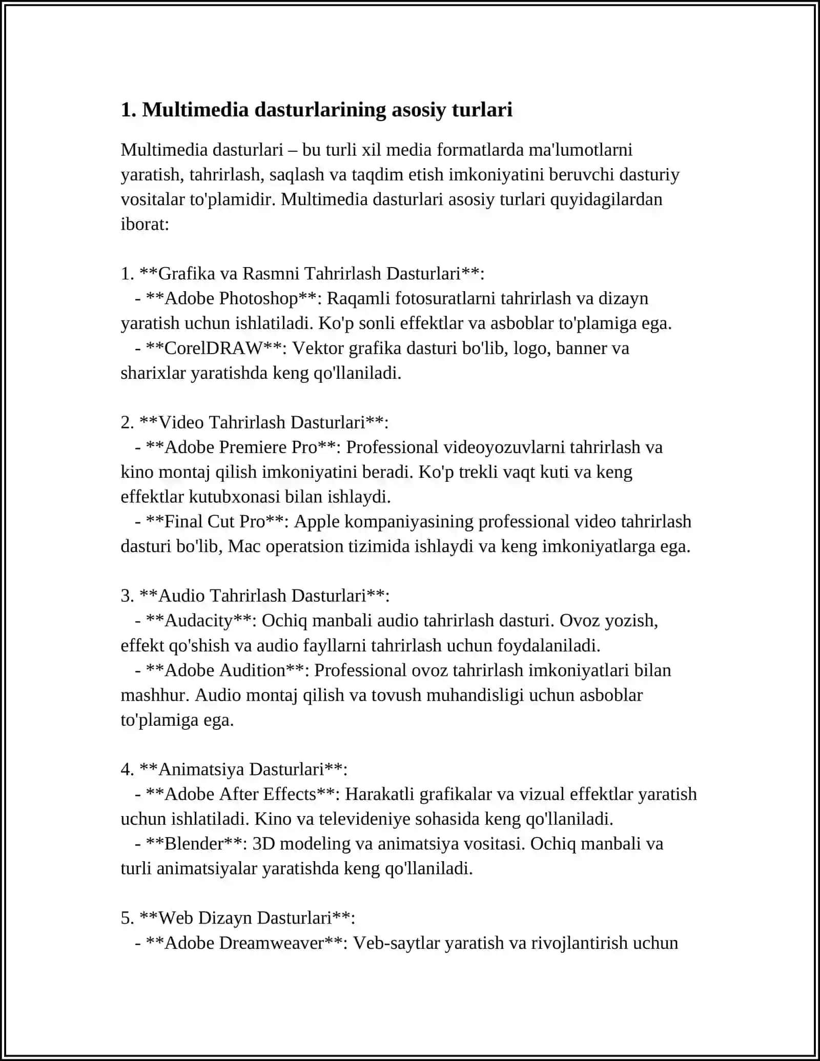 AXBOROT TEXNOLOGIYADA MULTIMEDIA DASTURLARIDAN FOYDALANISH TEXNOLOGIYALARI 3