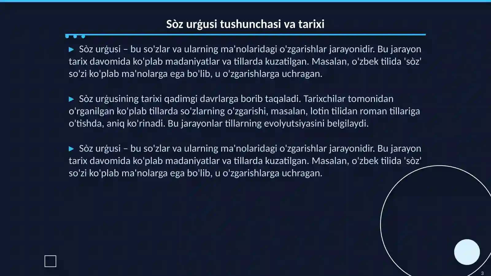 Sòz urģusi 3