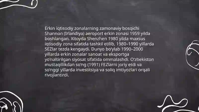 Erkin iqtisodiy zonalarning shakllanishi va rivojlanishi 3