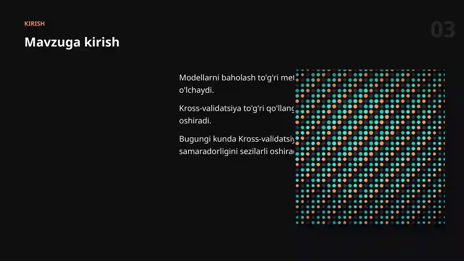 MODELLARNI BAHOLASH 3