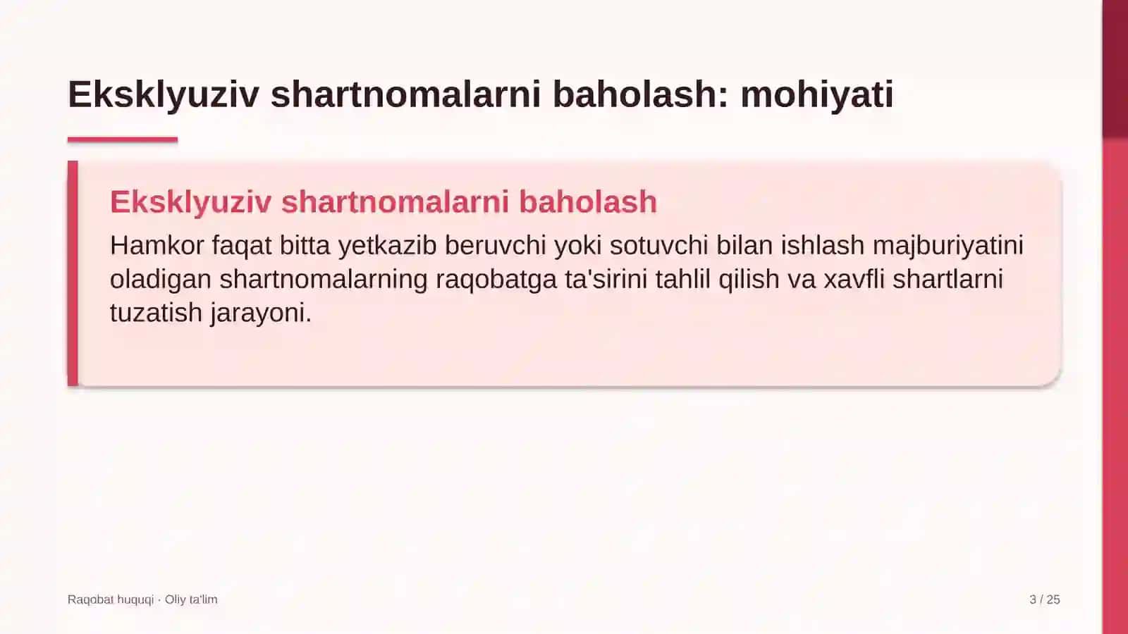buxgalteriya xizmatlarida eksklyuziv shartnomalarni raqobat nuqtai nazaridan baholash 6421 3