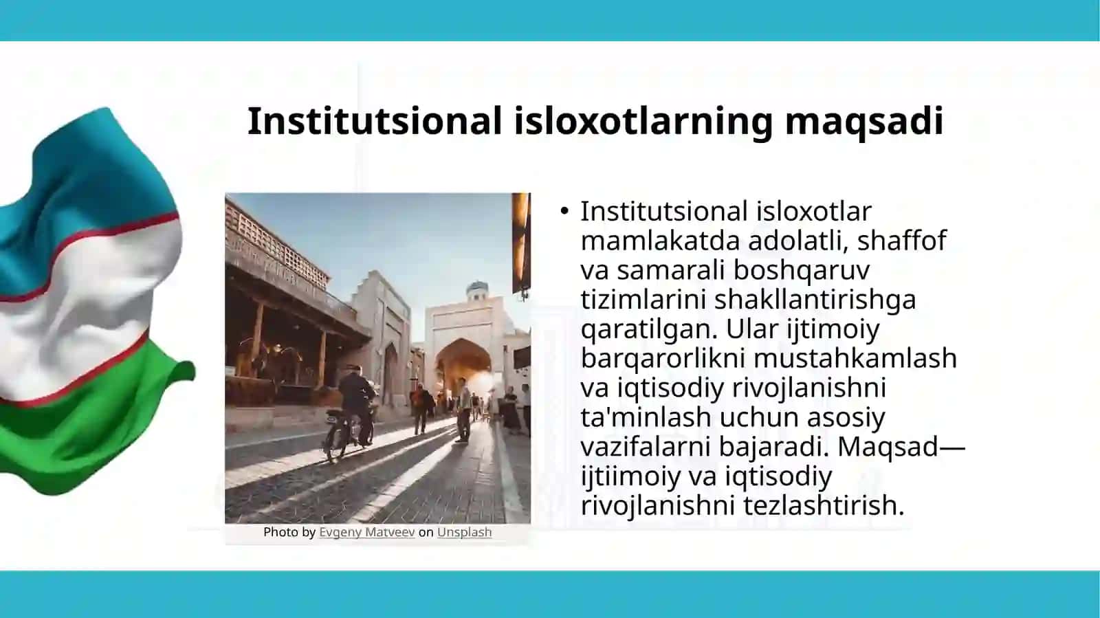Institutsional isloxotlarning bosh maqsadi,vazifalari va xuquqiy asoslari 3