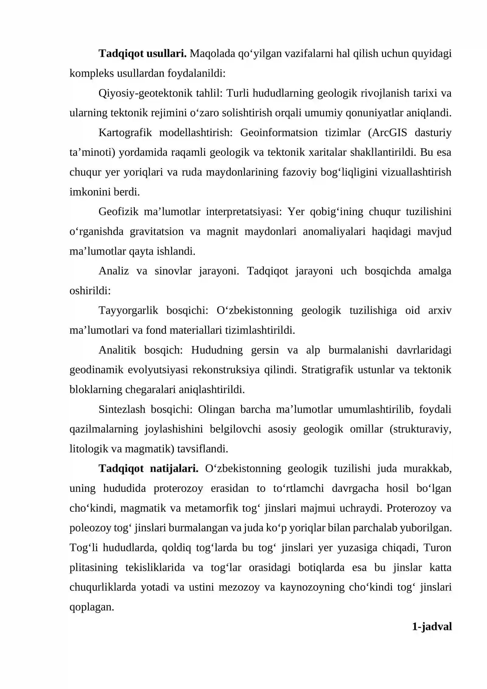 O‘ZBEKISTON HUDUDINING GEOLOGIK TUZILISHI 3