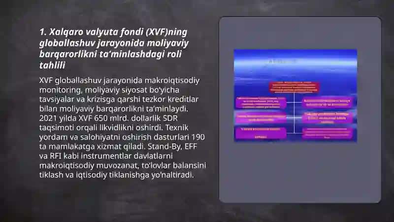 Xalqaro valyuta fondining globallashuv jarayonidagi ahamiyati tahlili 3