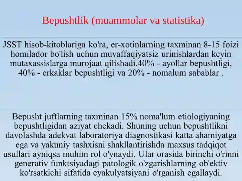 Bepushtlik labarator diagnostikasi 3