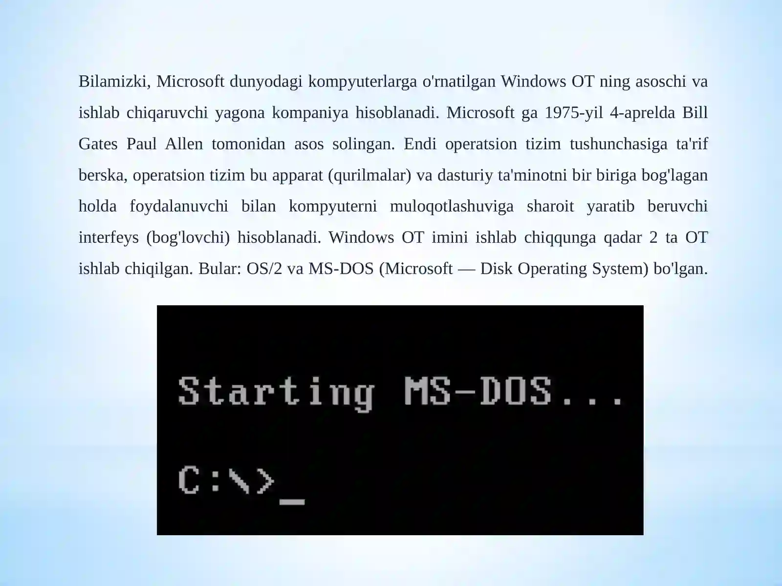Windows operatsion tizimi 3