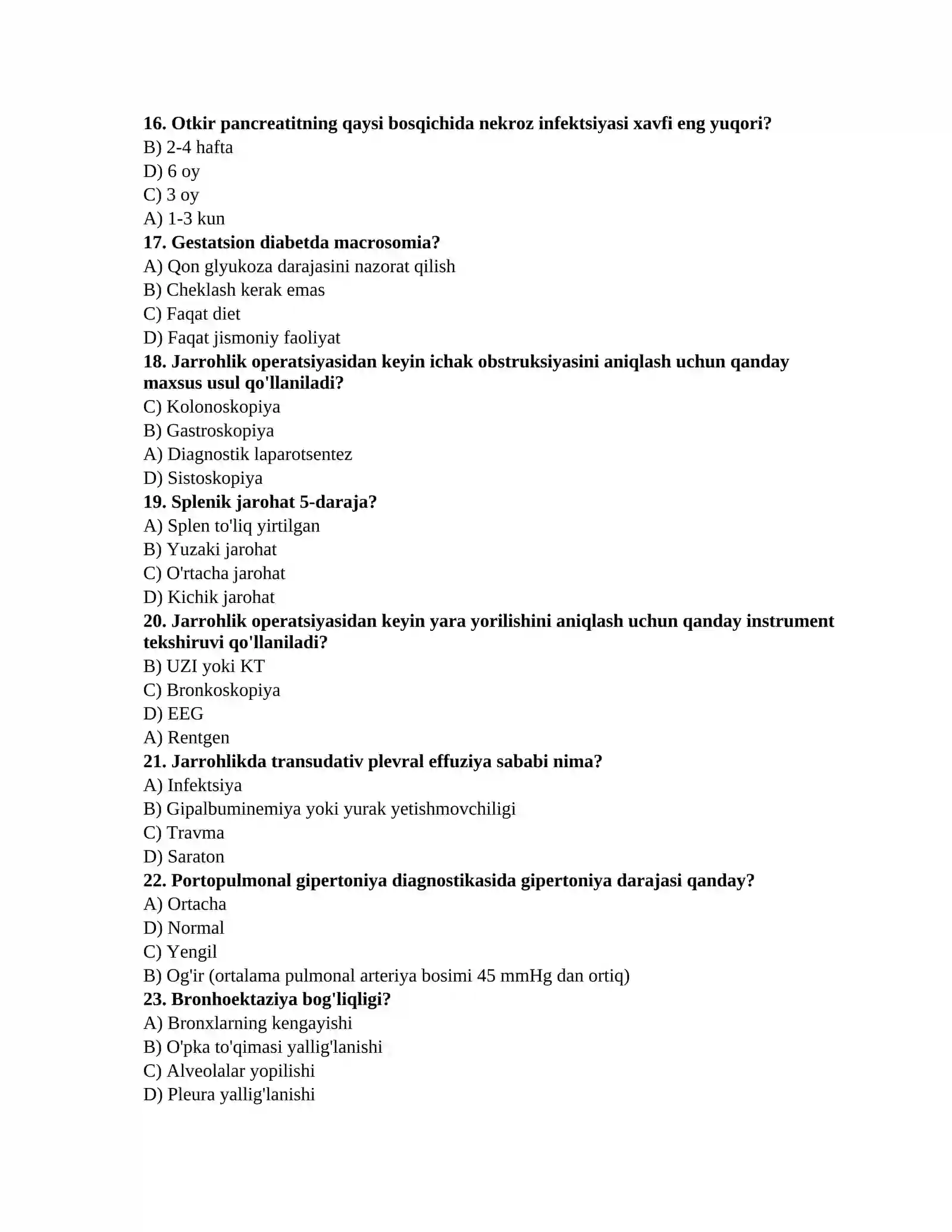Klinik ordinator testlari 3