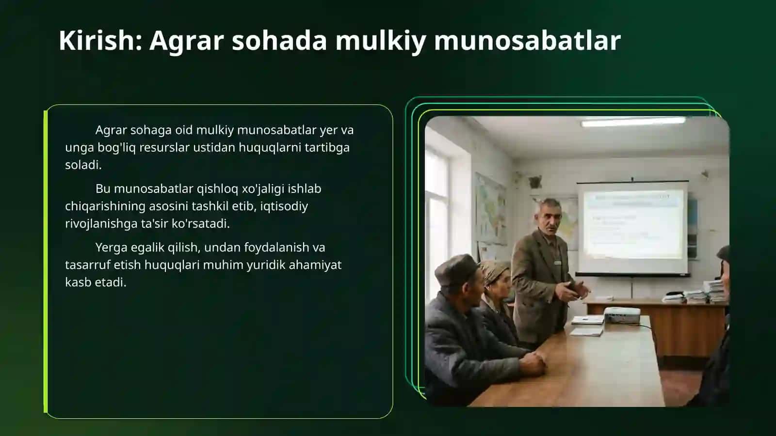 Agrar huquqida mulkiy munosabatlar va ularning huquqiy asoslari 3