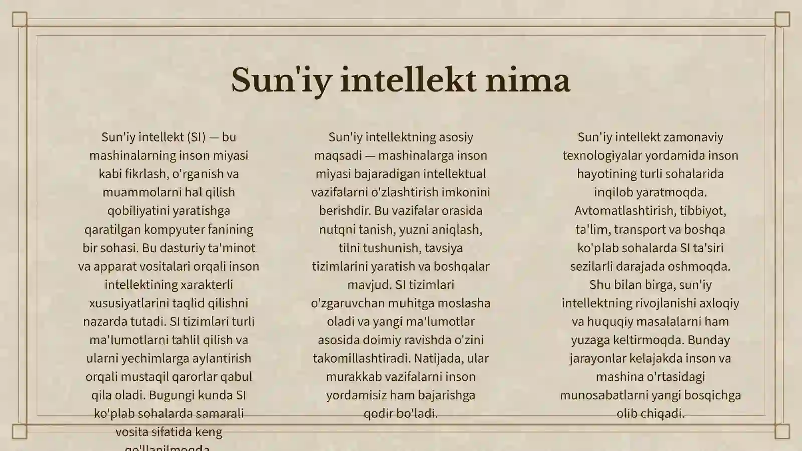 Sun'iy intellekt nima 3
