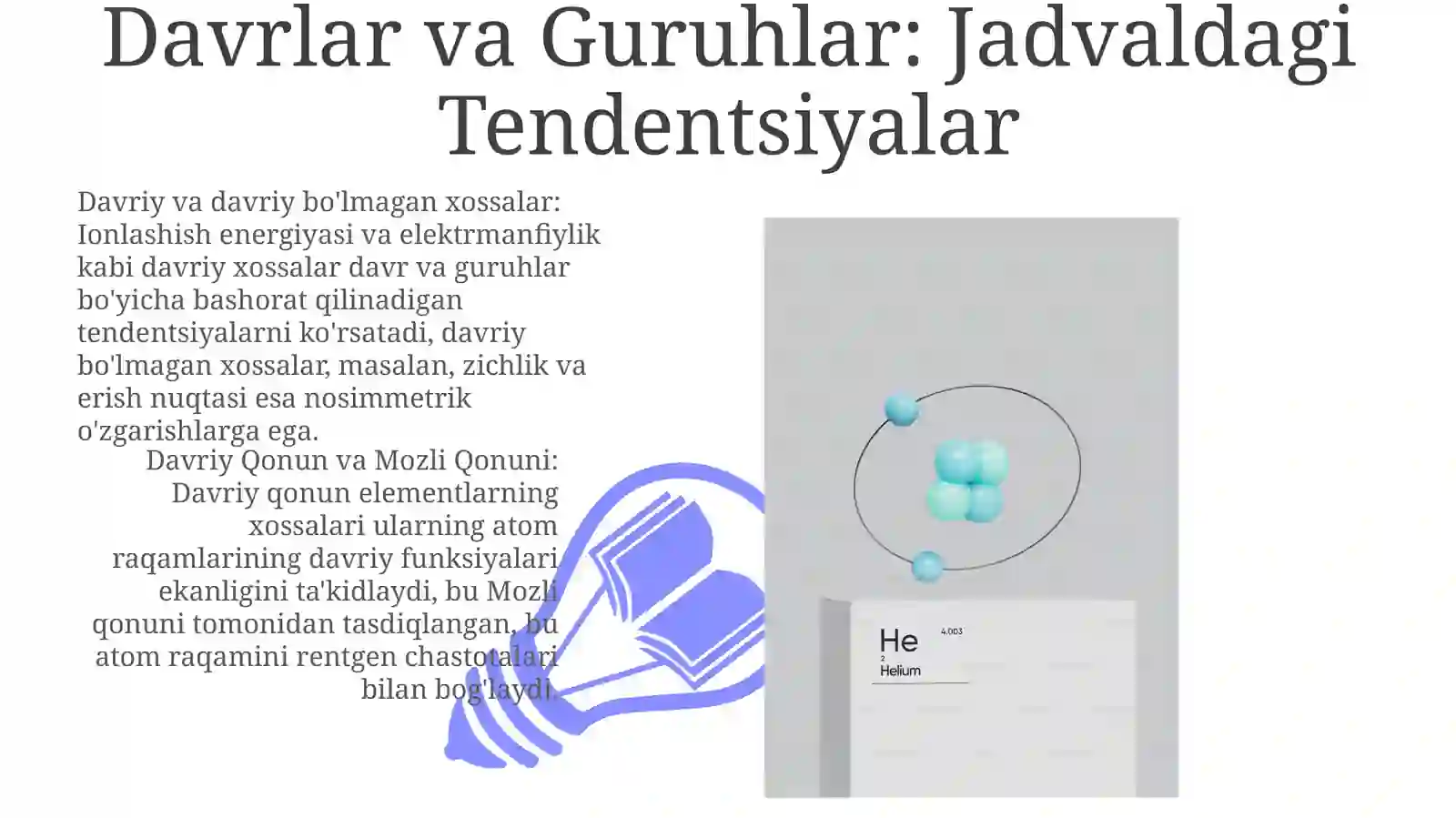 Elementlarning Davriy va Davriy Bo'lmagan Xossalari 3