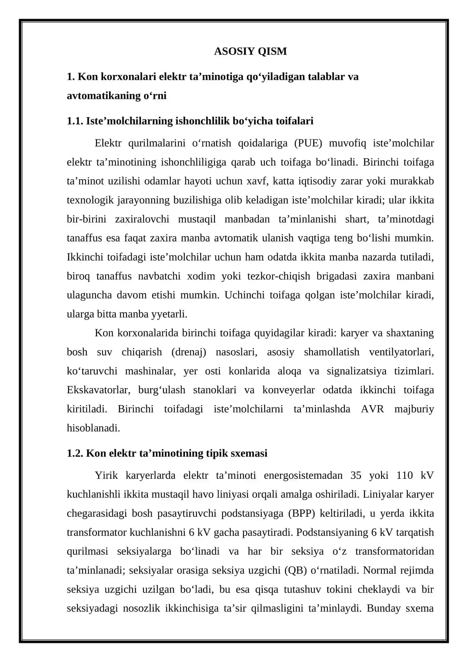 Kon elektr ta’minoti sxemalarida avtomatik zaxira ulash (AVR) va avtomatik qayta ulash (ARU) tizimlarini qo‘llash 3