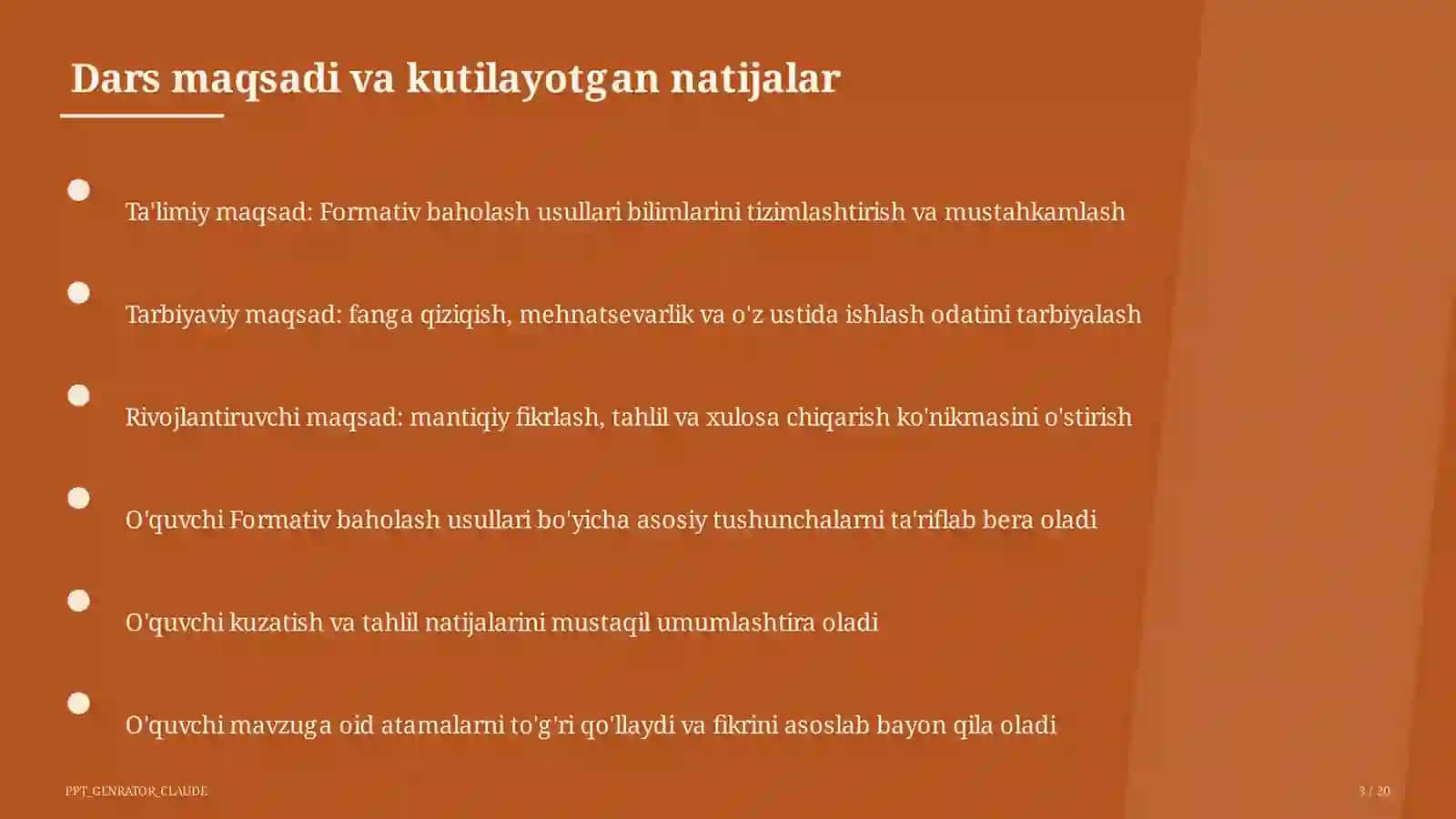 Formativ baholash usullari 3