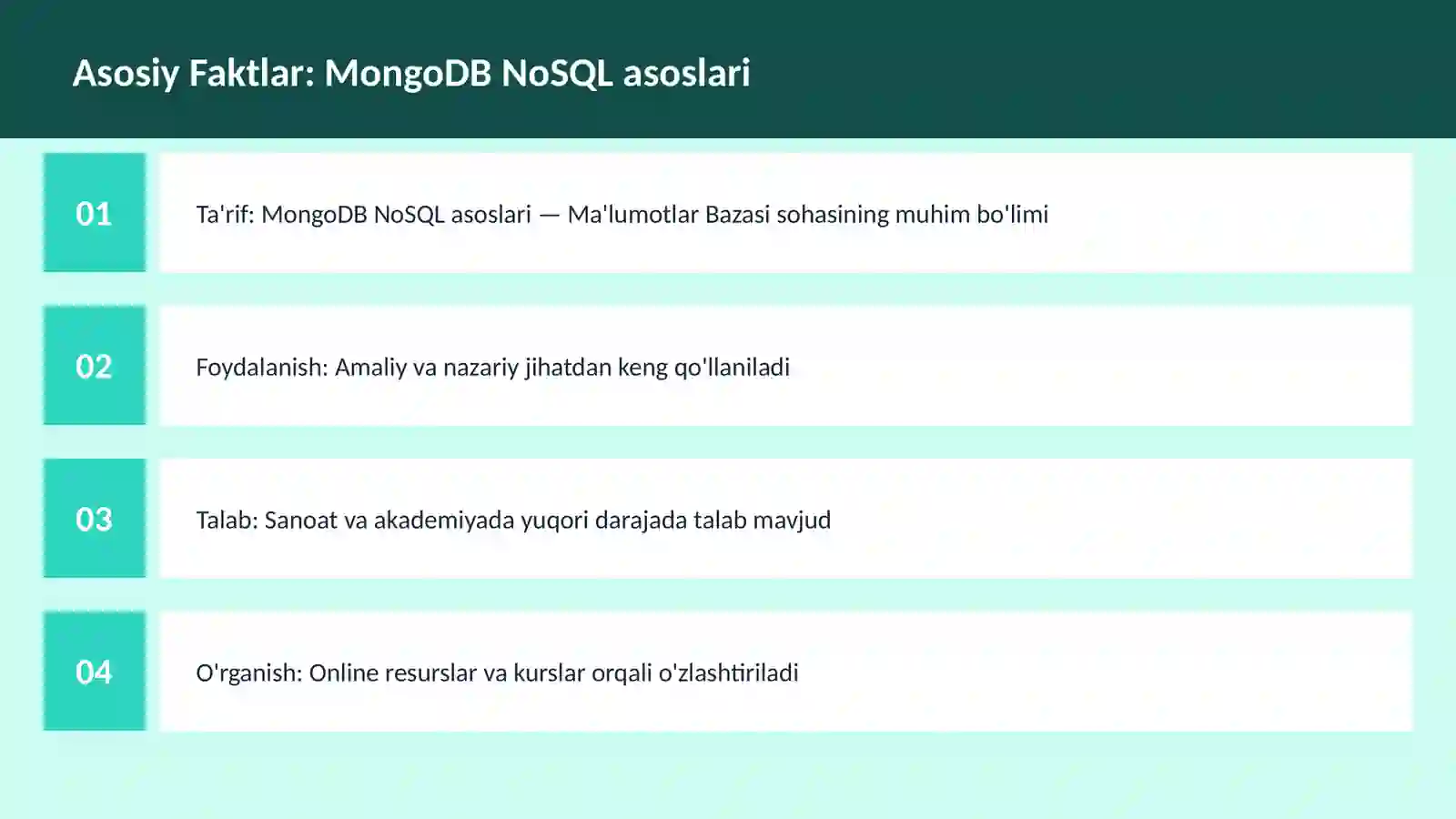 MongoDB NoSQL asoslari 3