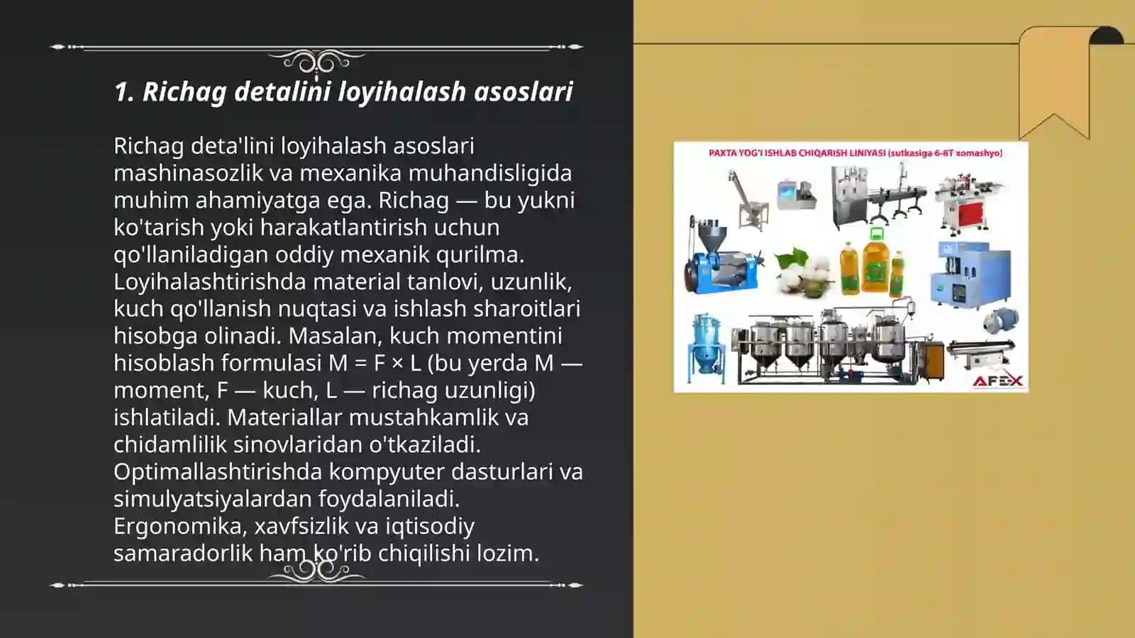 Richag detalini tayyorlash texnologiyasi 3