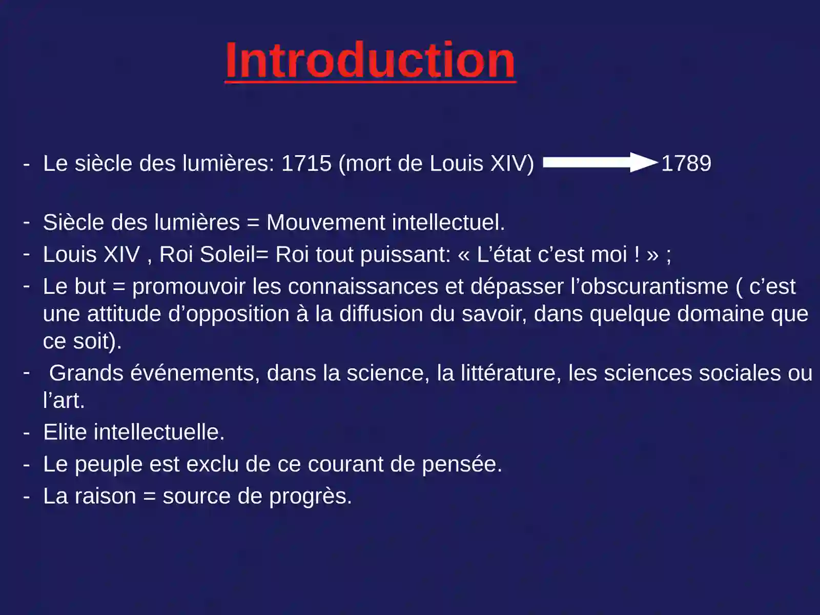 Le siècle des lumières 3