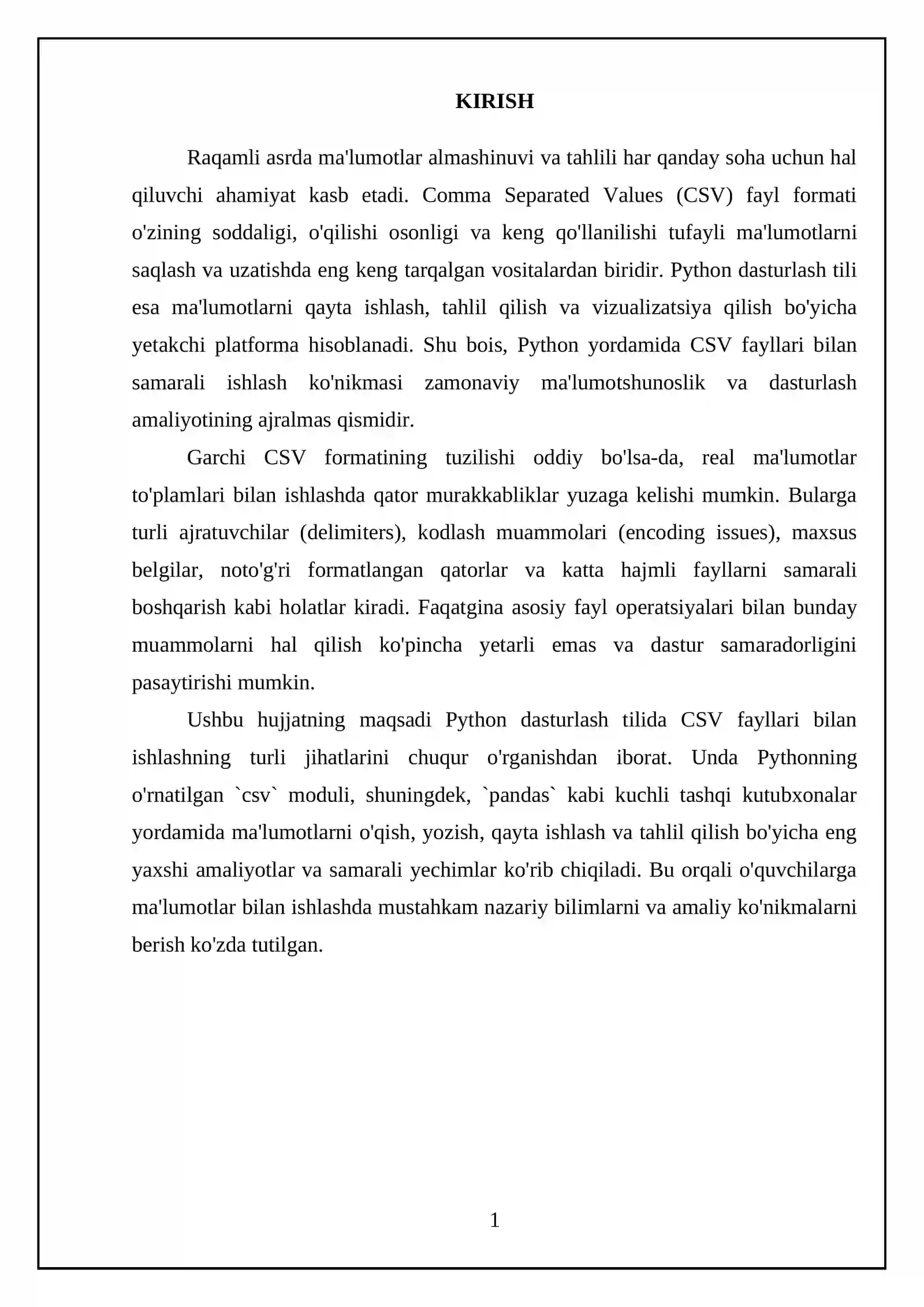 Python da csv fayllari bilan ishlash 3