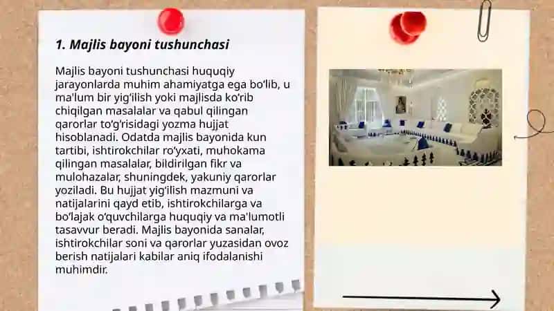 Majlis bayoni va majlis bayonidan koʻchirma 3