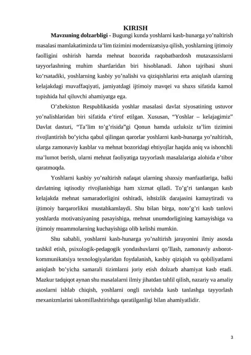 Yoshlarni kasb-hunarga yo’naltirishning nazariy shart-sharoitlari 3