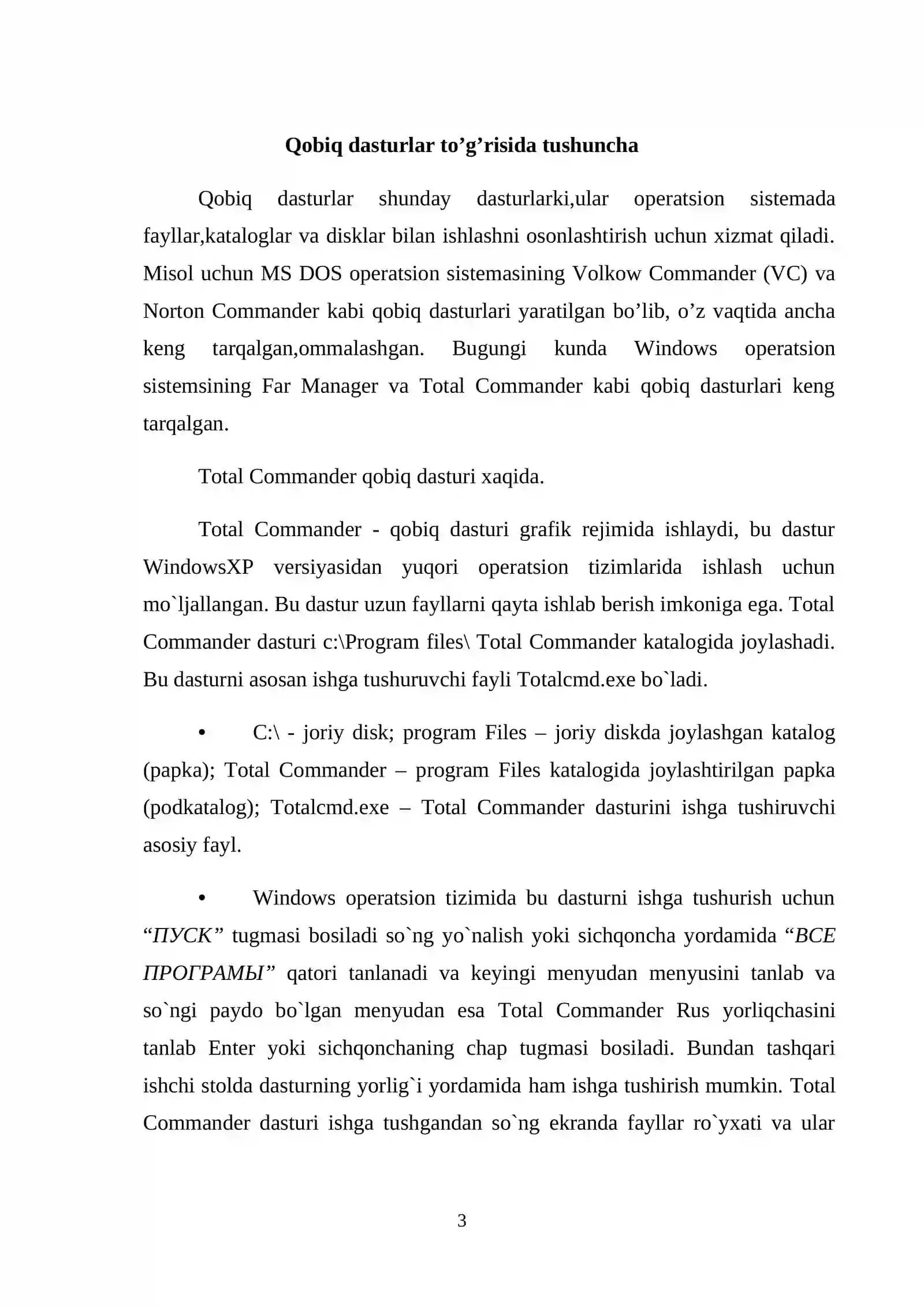 Total Commander buyruqlari 3