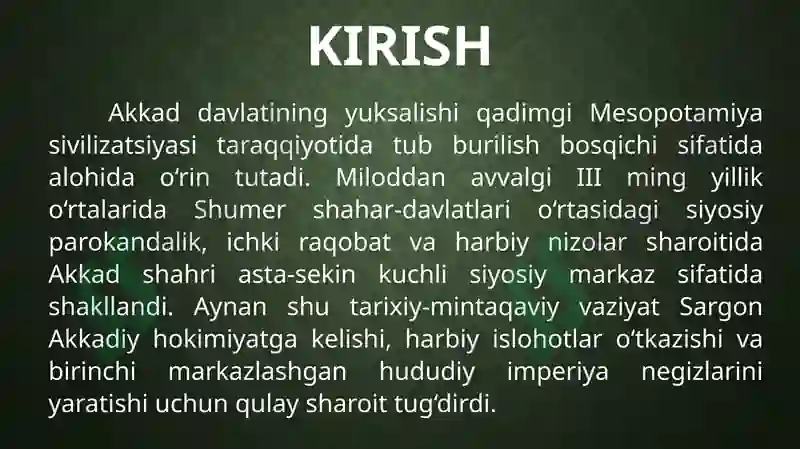 Akkad davlatining yuksalishi 3