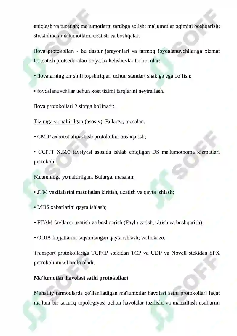 Ilovalar pog'onasi va internet xizmatlari 3