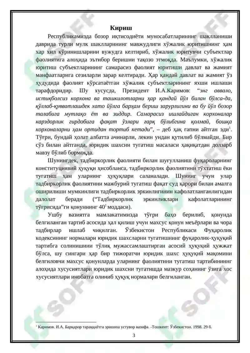 Кичик бизнес ва хусусий тадбиркорлик субъектларини тугатиш 3