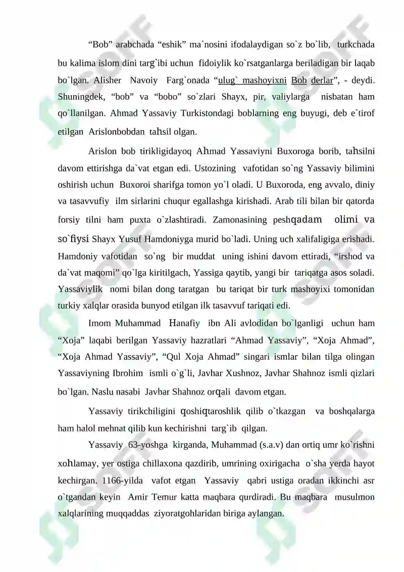 Ahmad Yassaviy Devoni hikmat 3