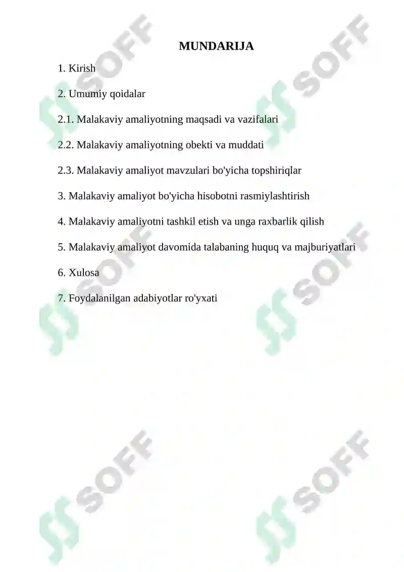Malakaviy amaliyot hisoboti 3