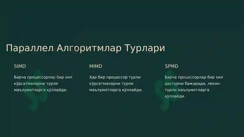 Параллел алгоритмлар 3