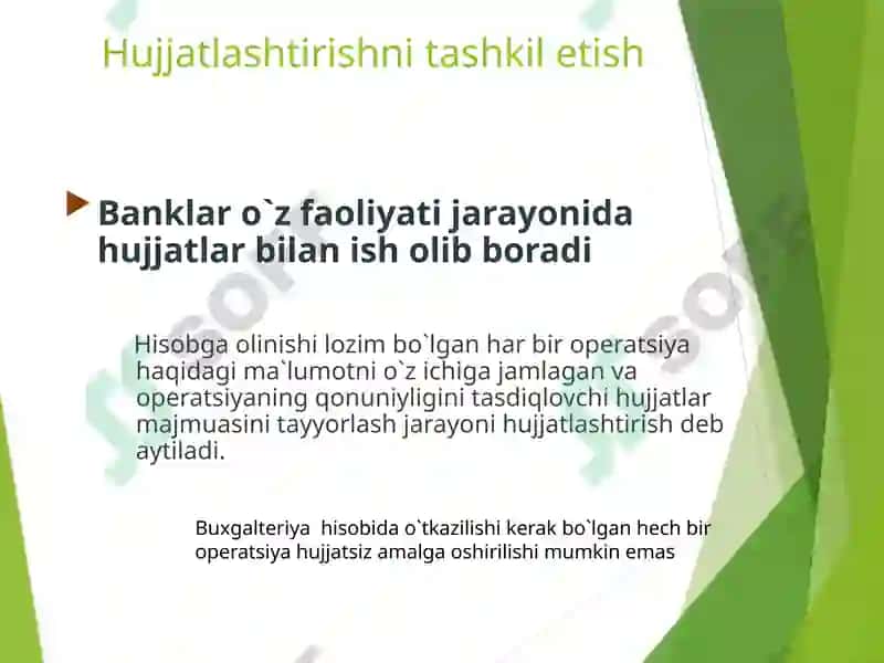 Bank hujjatlari va hujjatlar aylanishi 3
