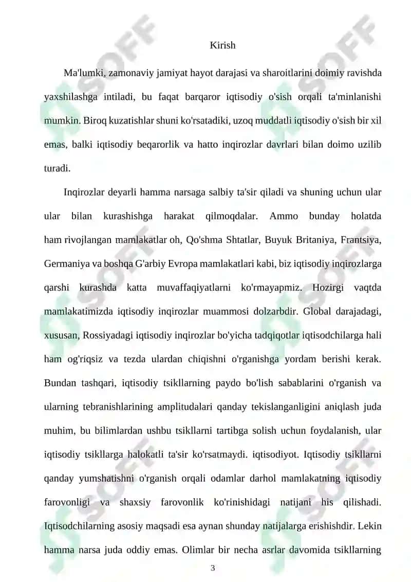 Iqtisodiy inqirozlar ularning turlari va namoyon bo'lish xususiyatlari 3