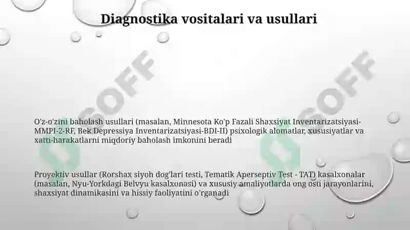Psixologik diagnostika va ularning imkoniyatlari 3