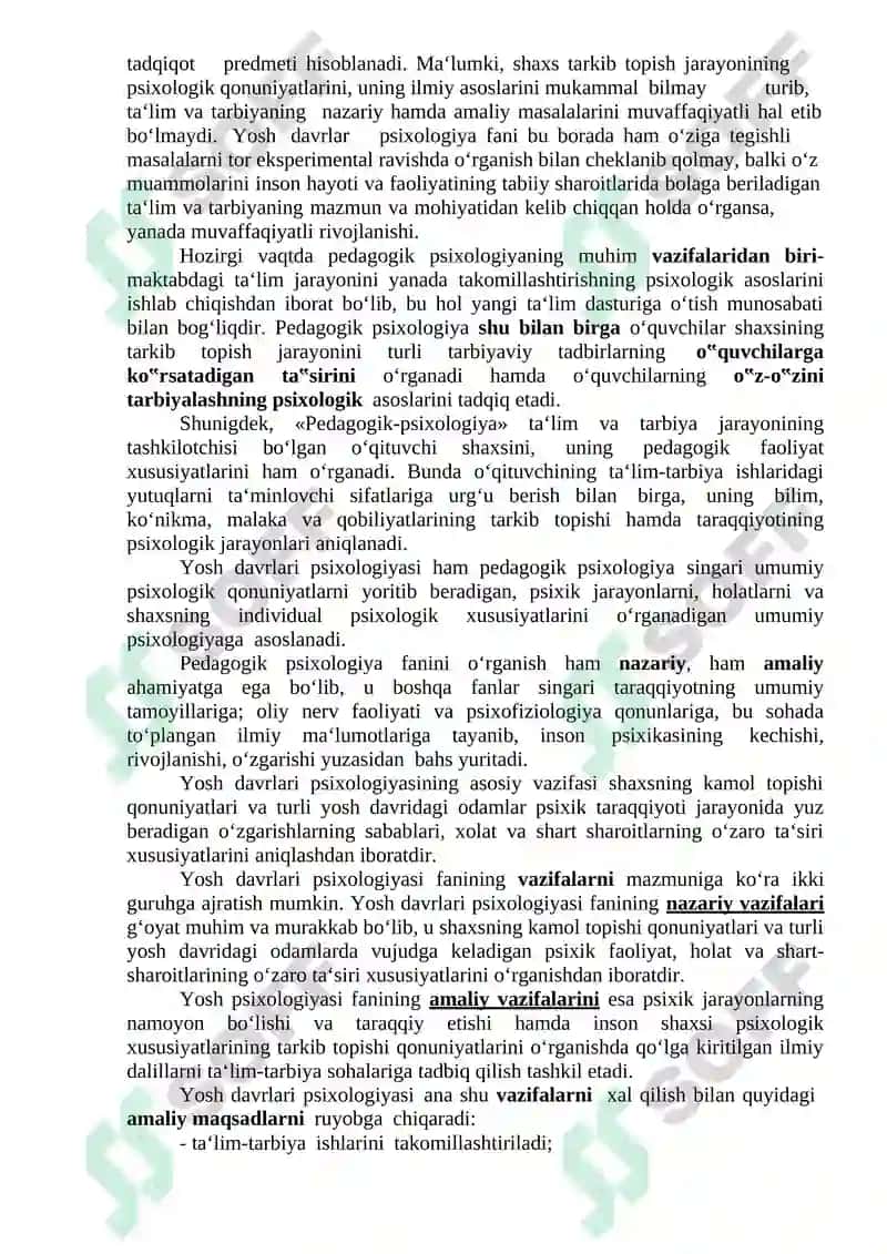 Yosh va pedagogik psixologiya fani predmeti 3