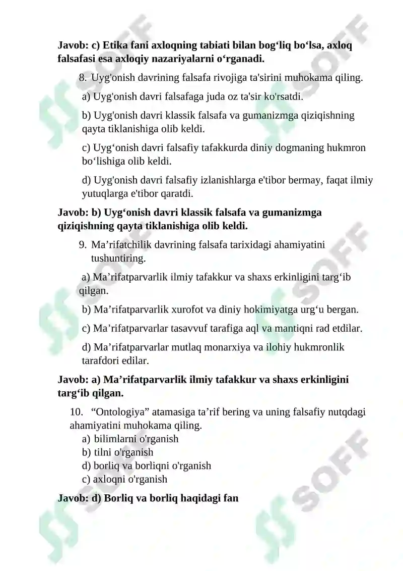 Falsafiy savollar 3