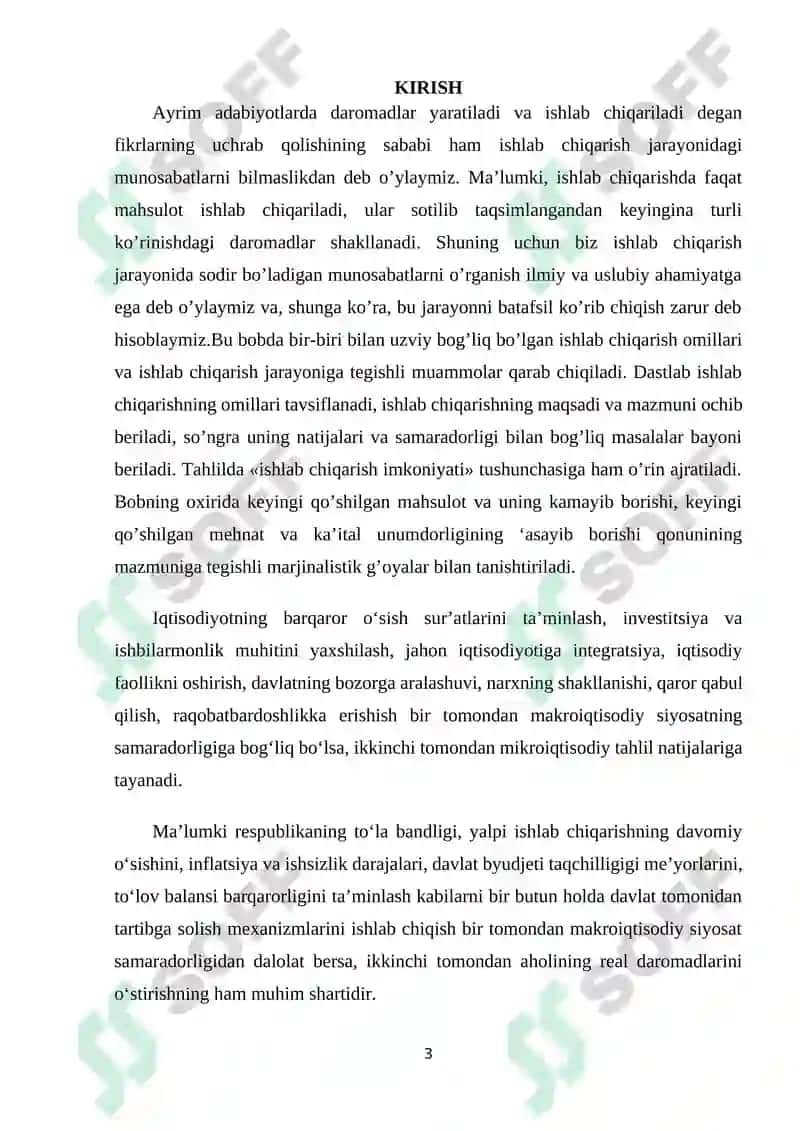 Ishlab chiqarish omillari va unga ta'sir etivchi omillar 3
