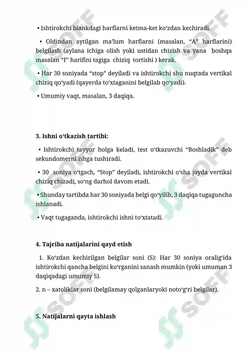 Bourdon testi (Korrektura testi) 3